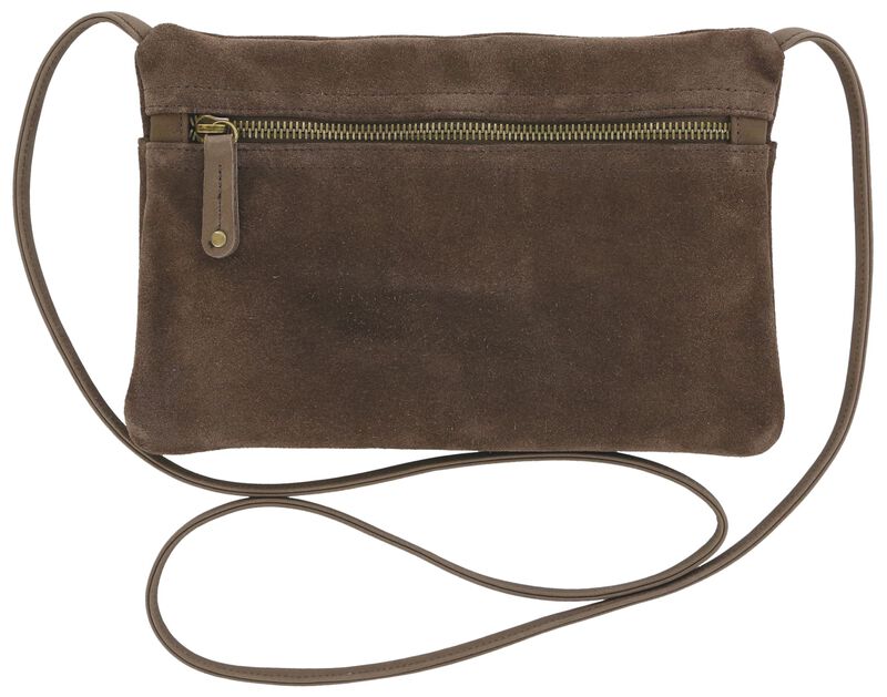 Perla Crossbody Handbag, Teddy / Darkwood, large