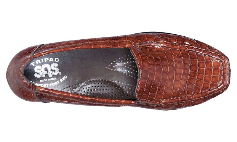 Joy Slip On Loafer - Cognac Croc, , large