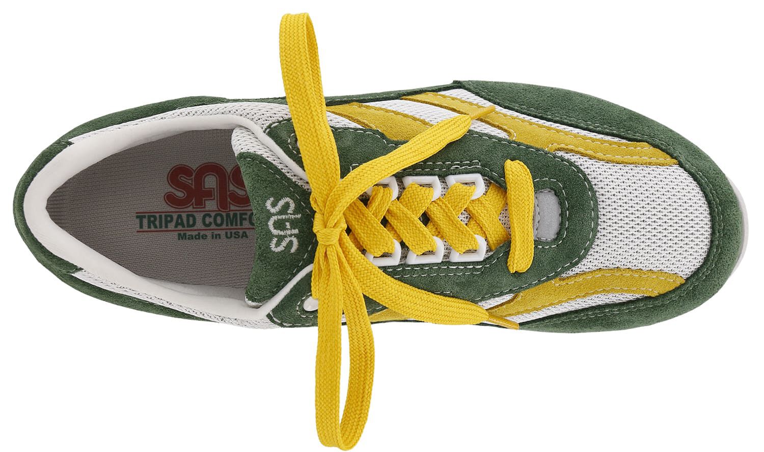green and yellow tennis shoes