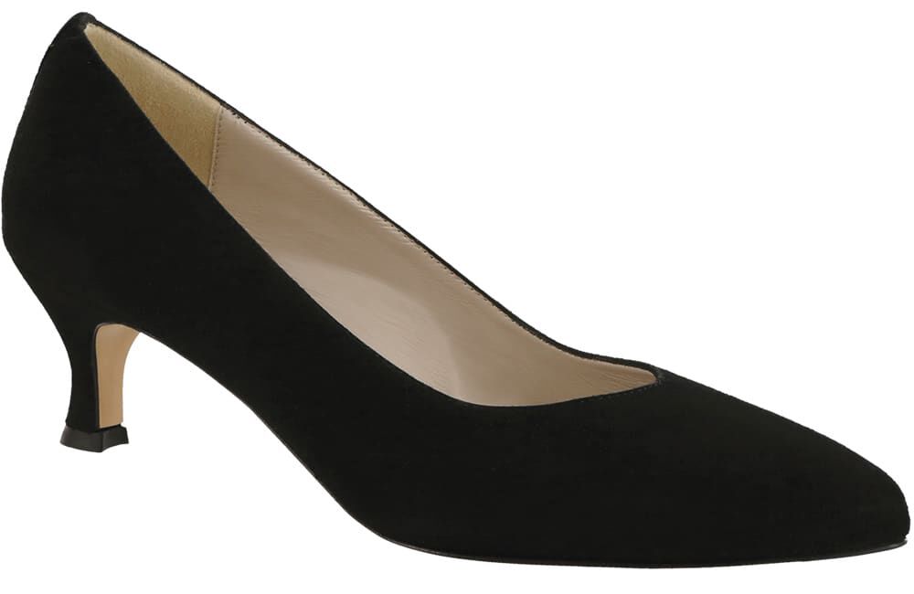 Moxie Kitten Heel Black Suede