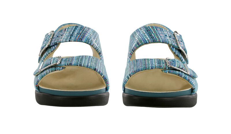Relaxed Heel Strap Sandal - Rainbow Teal, , large