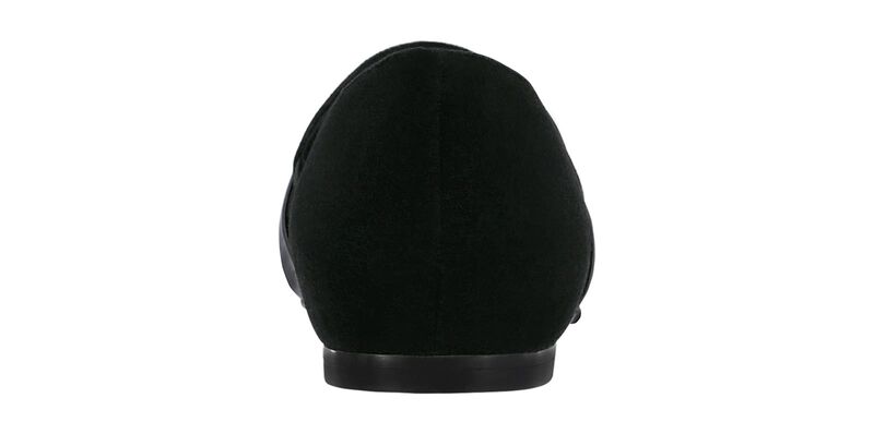 Luxe Black Suede Patent Right Rear View