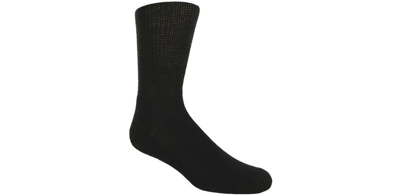 Thorlo Health Padds Large Black Socks Model View