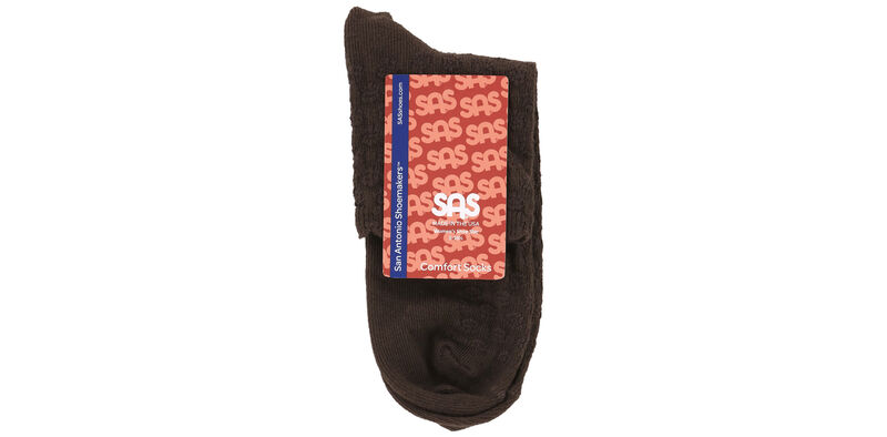 Mayo Crotchet Net Medium Brown Socks Front View