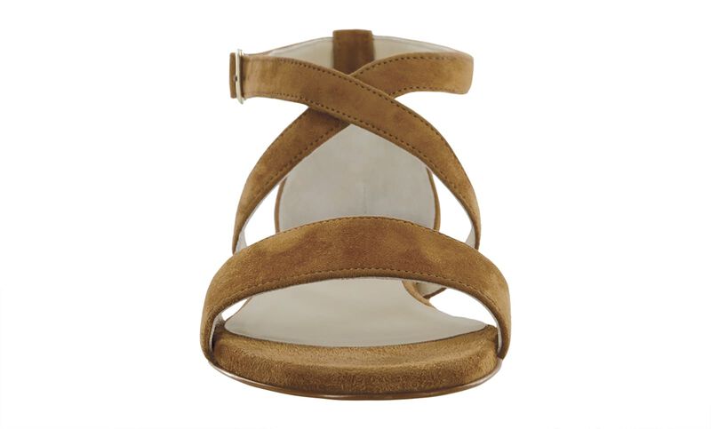Simone Tan Suede Right Front View