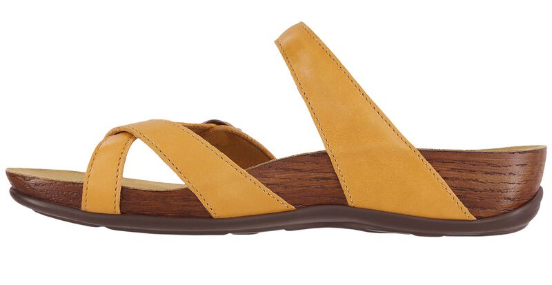 Shelly Toe Loop Slide Sandal, Orange, large