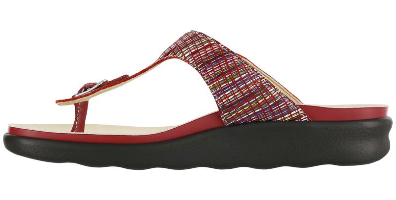 Sanibel T-Strap Slide Sandal - Rainbow Red, Rainbow Red, large