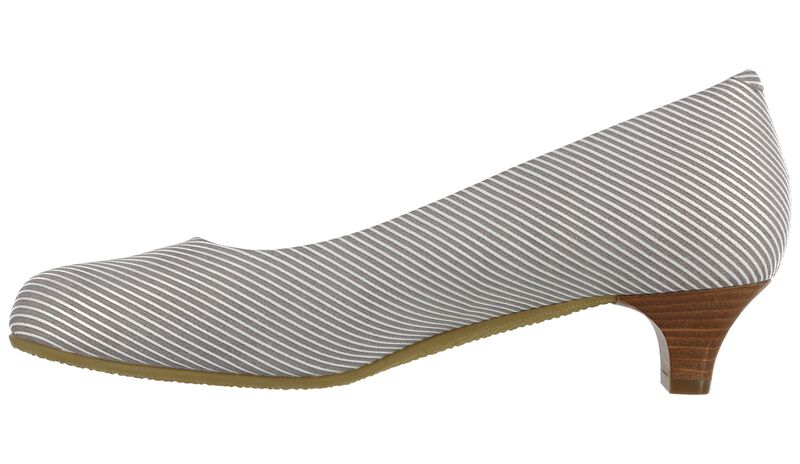 Elaine Taupe Stripe Right Side View
