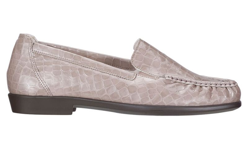 Joy Taupe Croc Left Side View