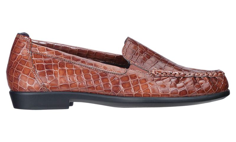 Joy Slip On Loafer - Cognac Croc, , large