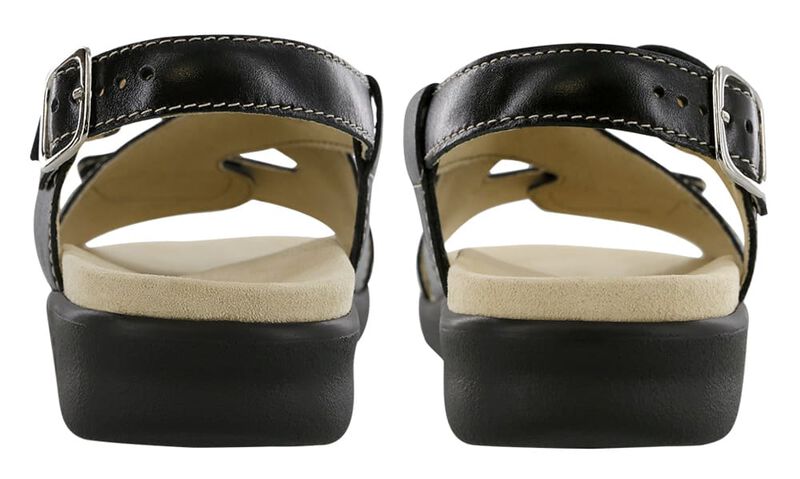 Huggy Cross Strap Sandal, Nero, large