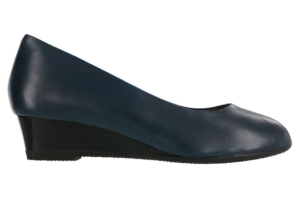 Navy peep sales toe wedge