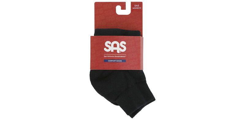 SAS Women&#39;s QTR Walker Socks Large Black Package View