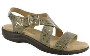 Laguna Cross Strap Sandal - Olive Gold