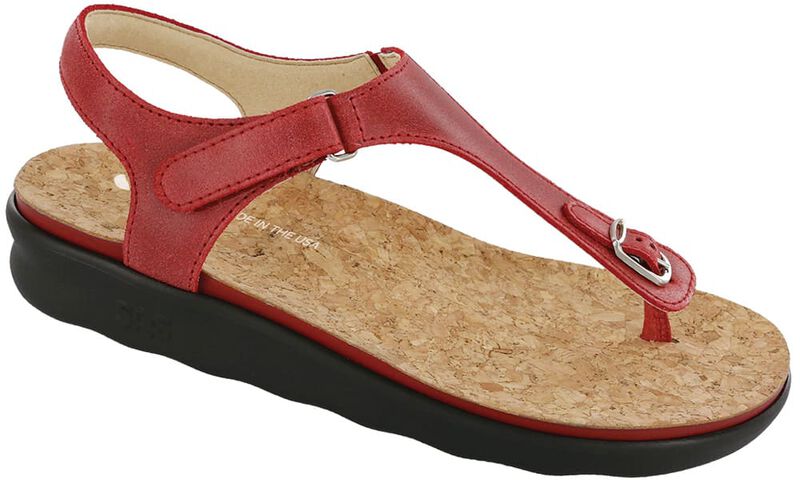 Marina T-Strap Sandal, Red, large
