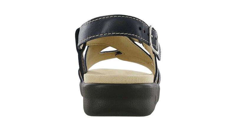 Huggy Cross Strap Sandal - Navy/Multisnake, Navy / Multisnake, large