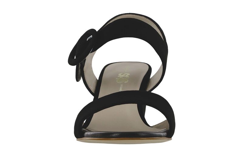 Carine Black Suede Right Front View