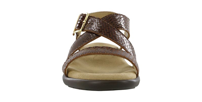 Laguna Cross Strap Sandal - Weave Henna, , large