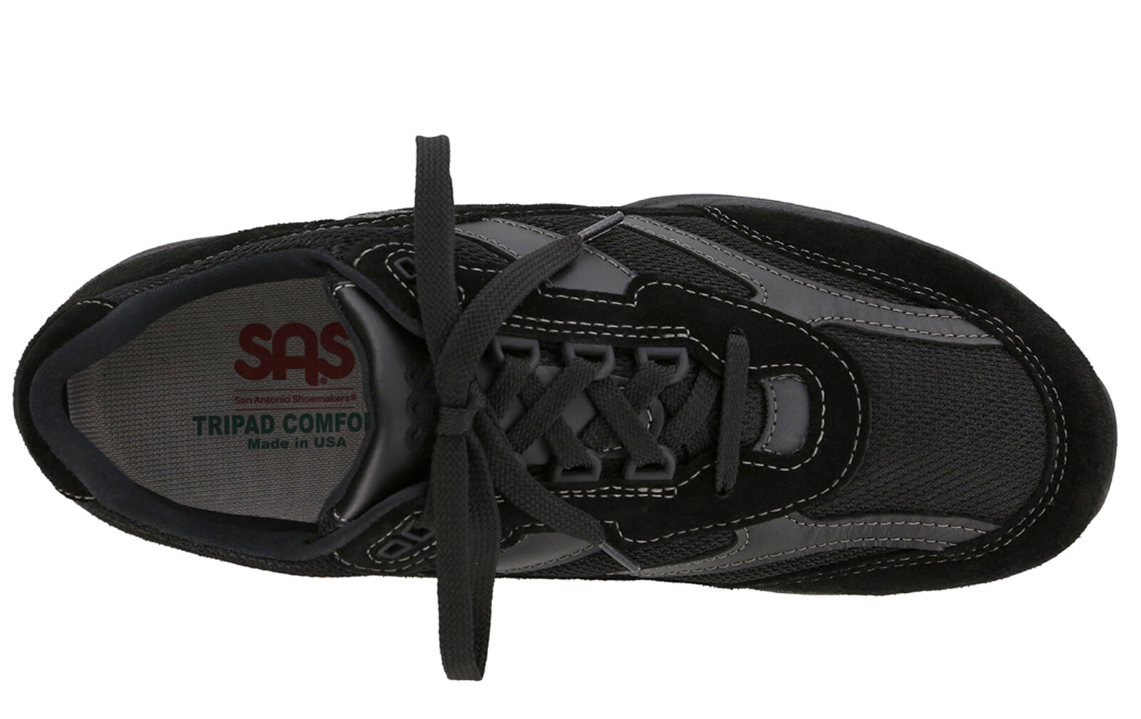 sas journey mens black leather shoes