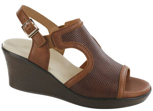 Rosa Wedge Sandal - Woven Brown