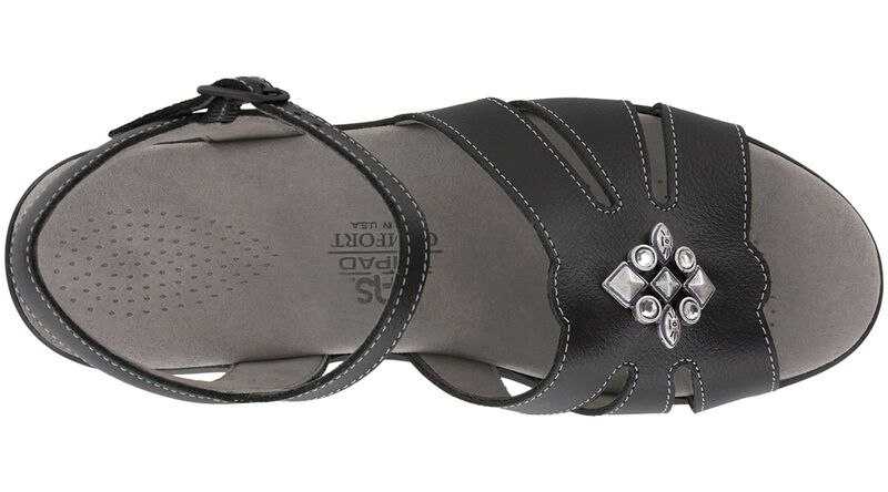 Helena Quarter Strap Sandal - Black, , large