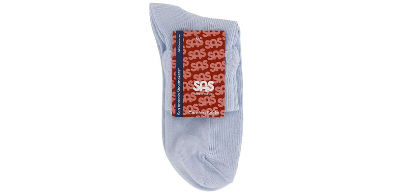 Mayo Ruffled Diamond Medium Blue Socks Front View