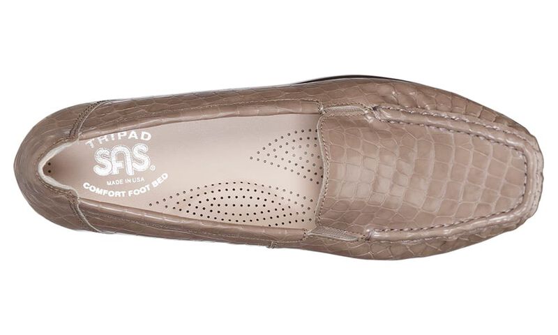 Joy Taupe Croc Left Top View