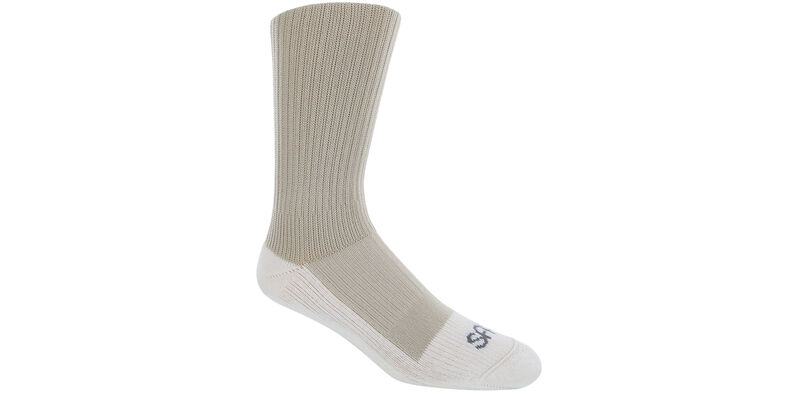 Diabetic Crew Medium Khaki Socks Model View