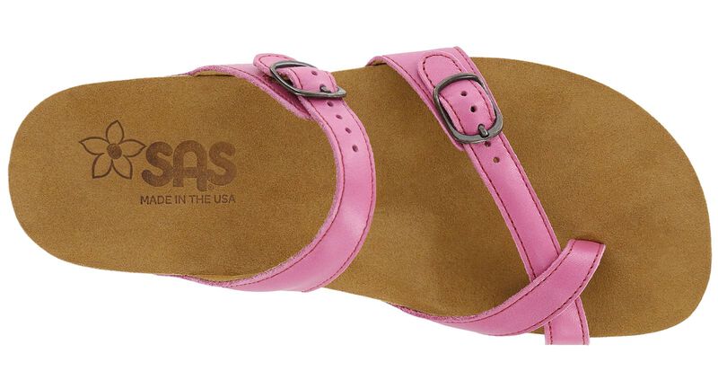 Shelly Toe Loop Slide Sandal, Passion Pink, large