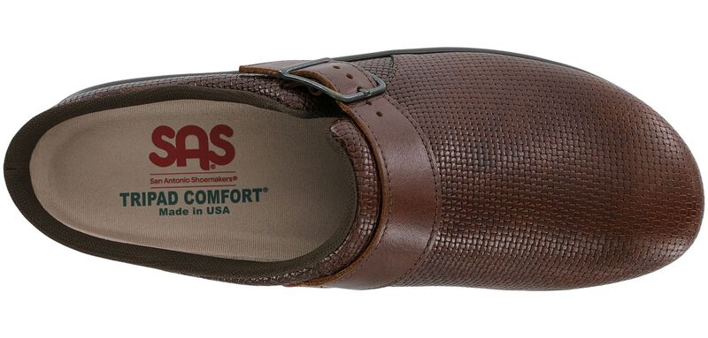 Clog Woven Brown Left Top View