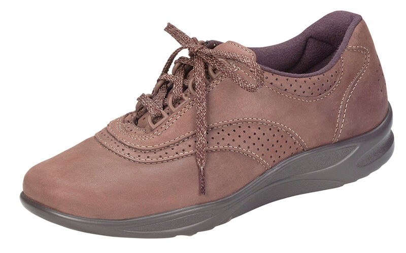 Walk Easy Chocolate Nubuck Left .75 View