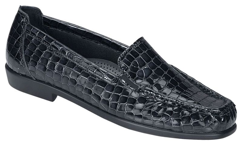 Joy Slip On Loafer - Black Croc, , large