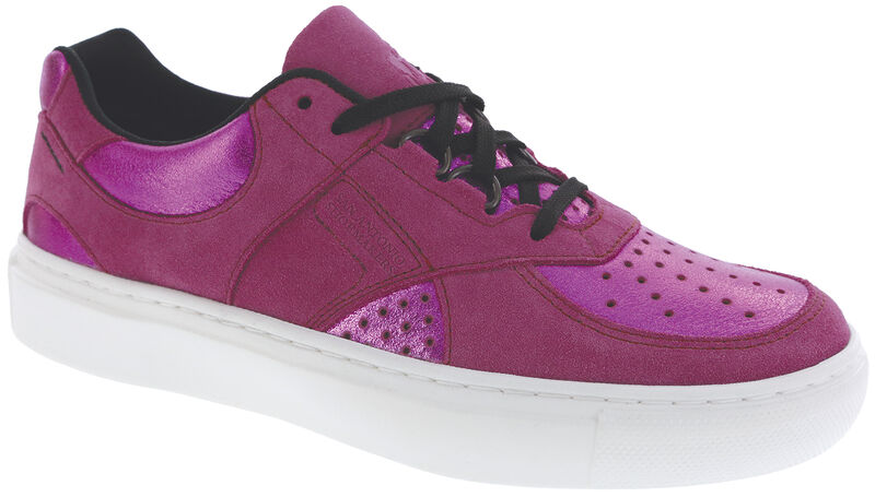 High Street-X LTD Lace Up Sneaker Pink Sparkle .75 Right View
