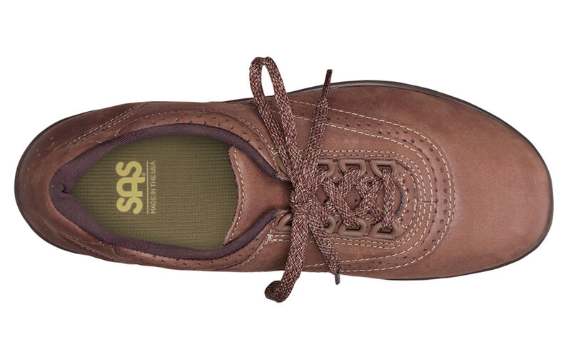 Walk Easy Chocolate Nubuck Left Top View