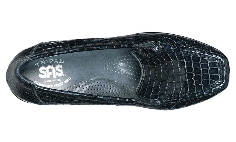 Joy Slip On Loafer - Black Croc, , large