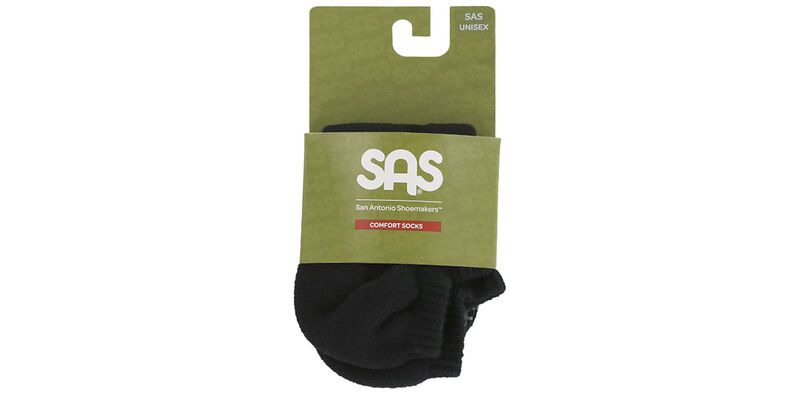 SAS Unisex Micro Socks Medium Black Package View