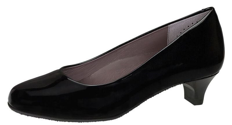 Elaine Black Patent Left .75 View