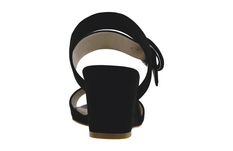 Carine Black Suede Right Rear View