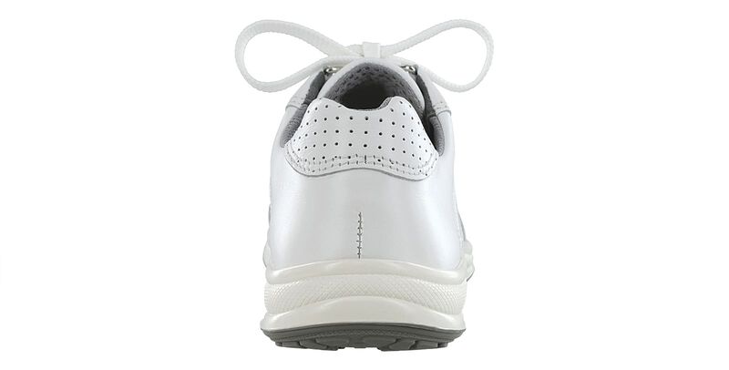 Sporty Lux White Perf Right Rear View