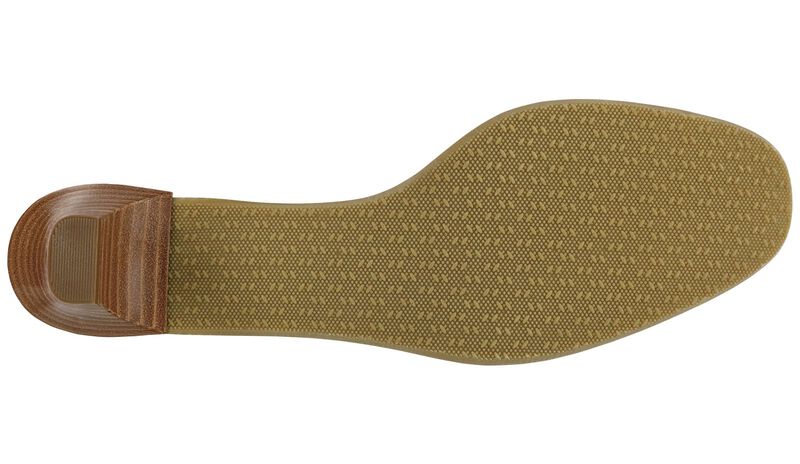 Elaine Taupe Stripe Left Sole View