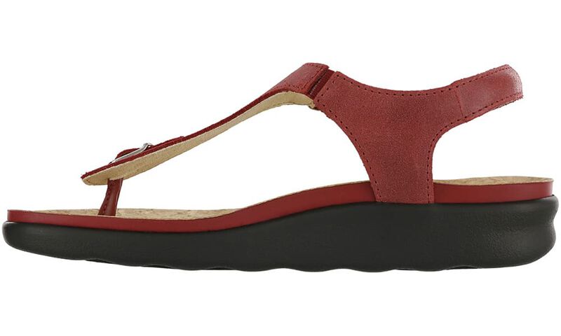 Marina T-Strap Sandal, Red, large