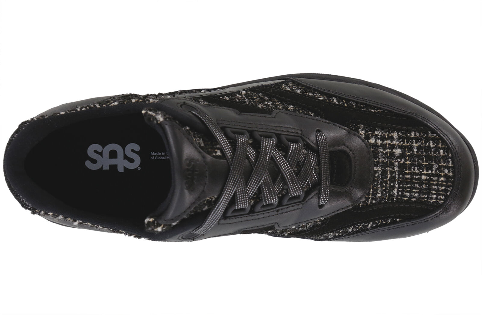 Tour Mesh LTD Lace Up Sneaker |Tuxedo | SAS Shoes