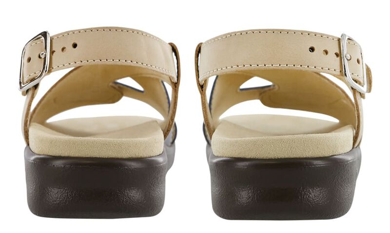 Huggy Cross Strap Sandal - Blue/Taupe, , large