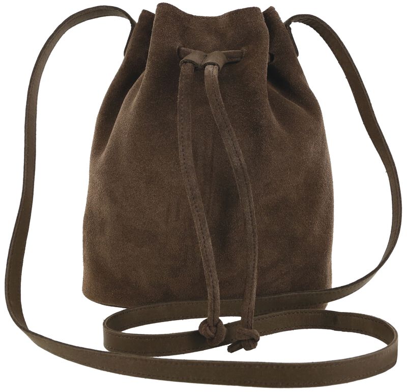 Gracie Drawstring Bag, Teddy / Darkwood, large