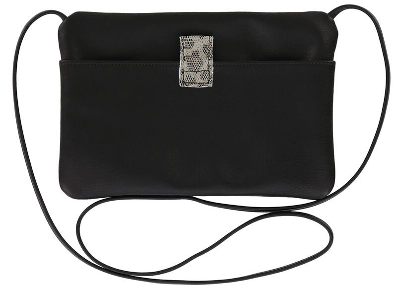 The Pearl: Leather Crossbody & Clutch Bag in Black | Lo & Sons