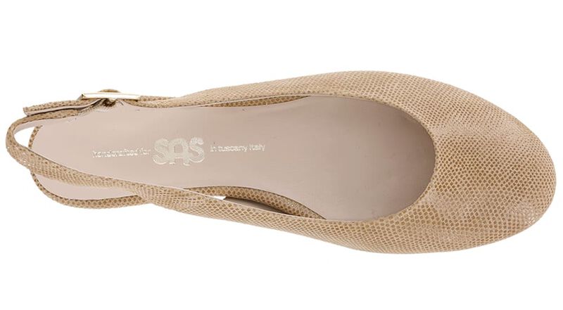 Chloe Slingback Flat - Champagne, Champagne, large
