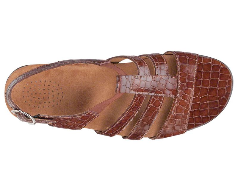 Allegro Cognac Croc Left Top View