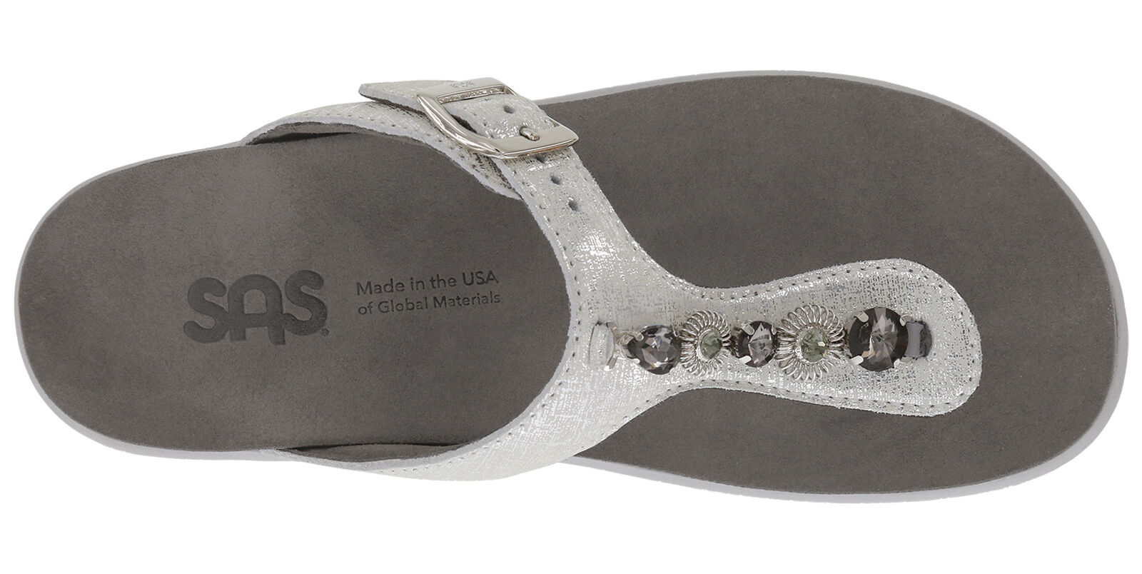 Dazzle T-Strap Slide Sandal | SAS Shoes