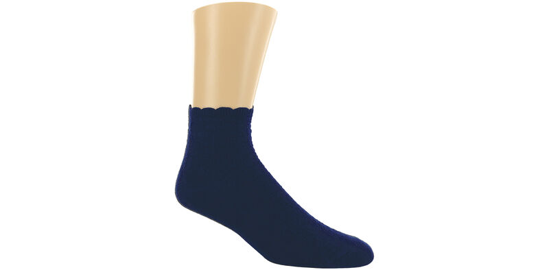 Mayo Crotchet Net Medium Navy Socks Model View