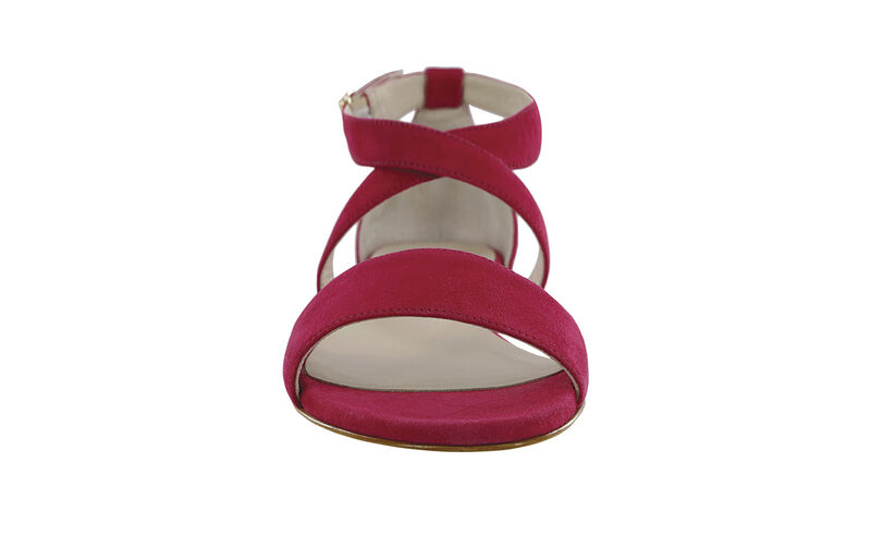 Simone Suede Fuchsia Right Front View